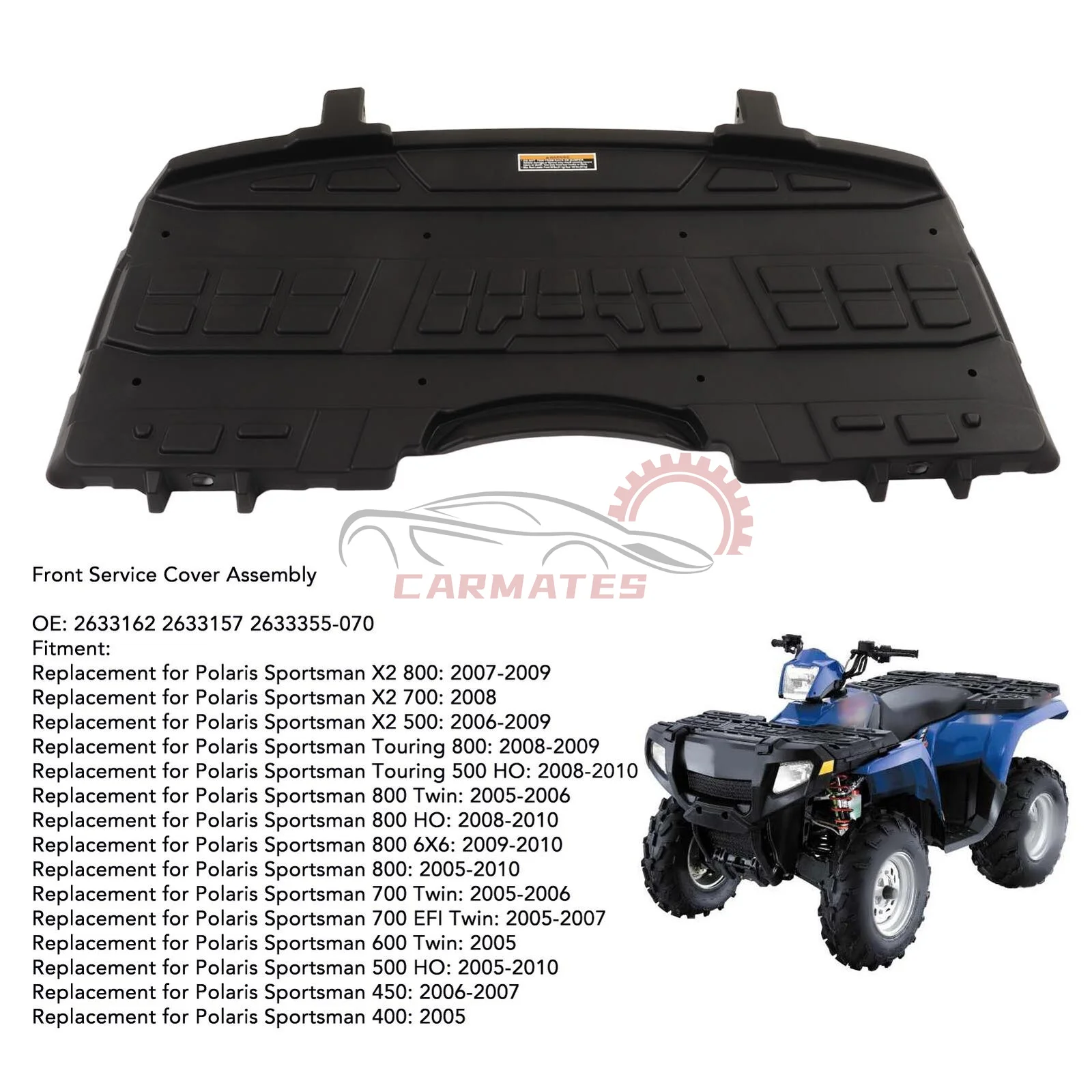 Для Polaris 2005-2010 Sportsman X2 800 500 450 2633162 передняя крышка коробки для хранения 2633157 2633355-070