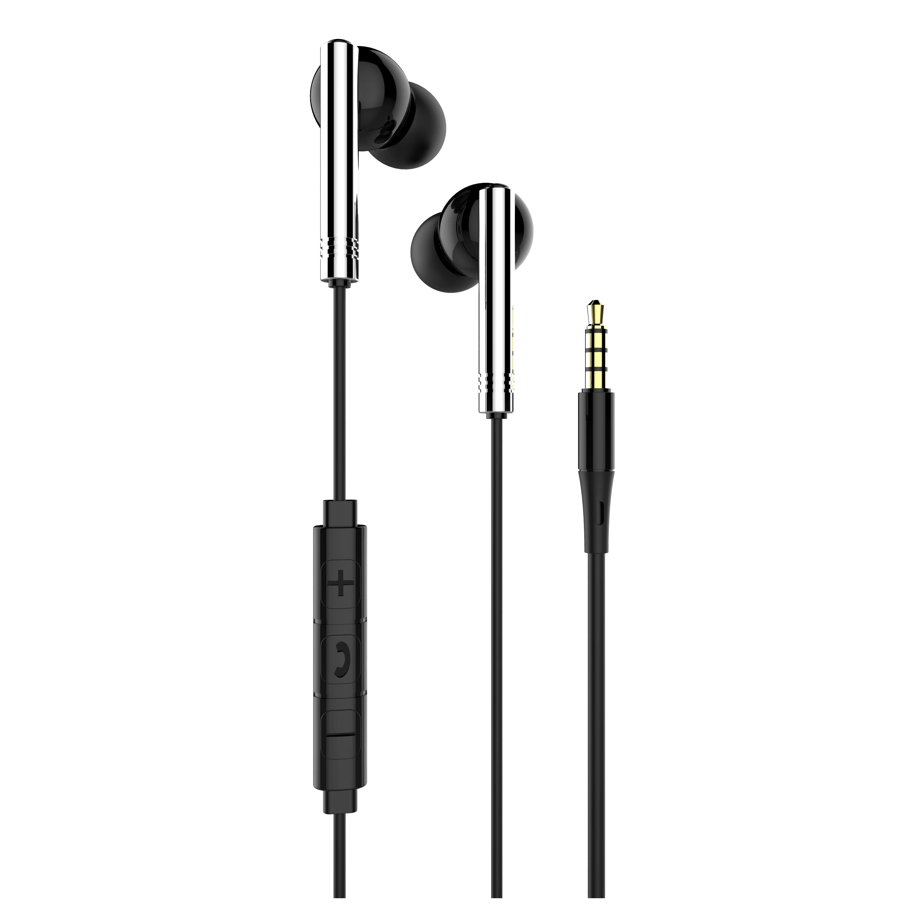 Good Quality big bass stereo  In Ear Earbuts 4D Surround Stereo Sound Wired Earphone With Wheat