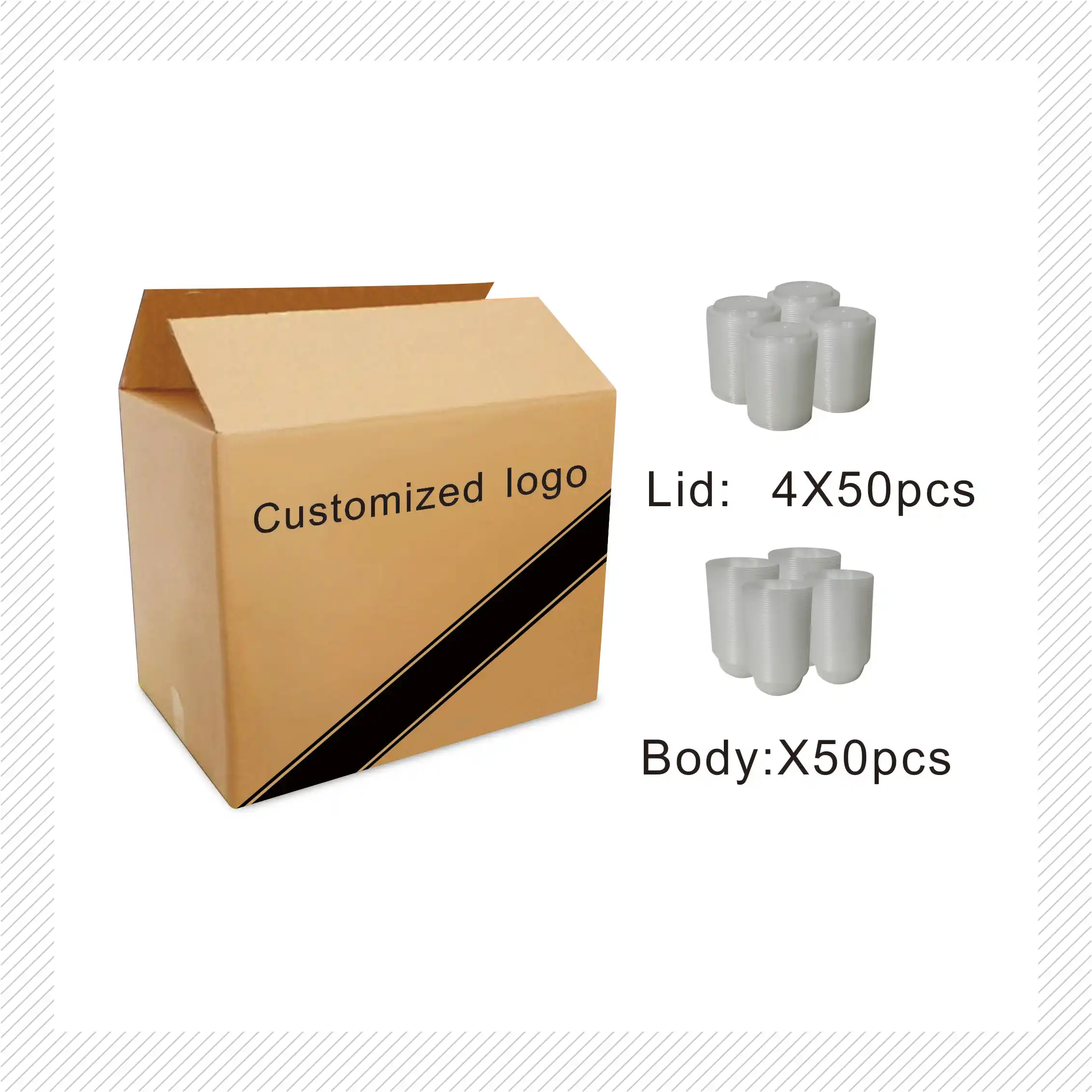 1250ml Leak-Proof Take Away Food Container, Disposable Plastic Microwavable Storage Containers With Lid