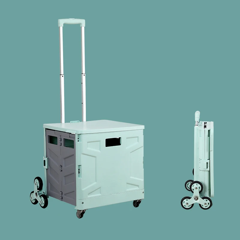 Factory price High Quality Vegetable Hand Shopping Trolley  folding trailer cart stair