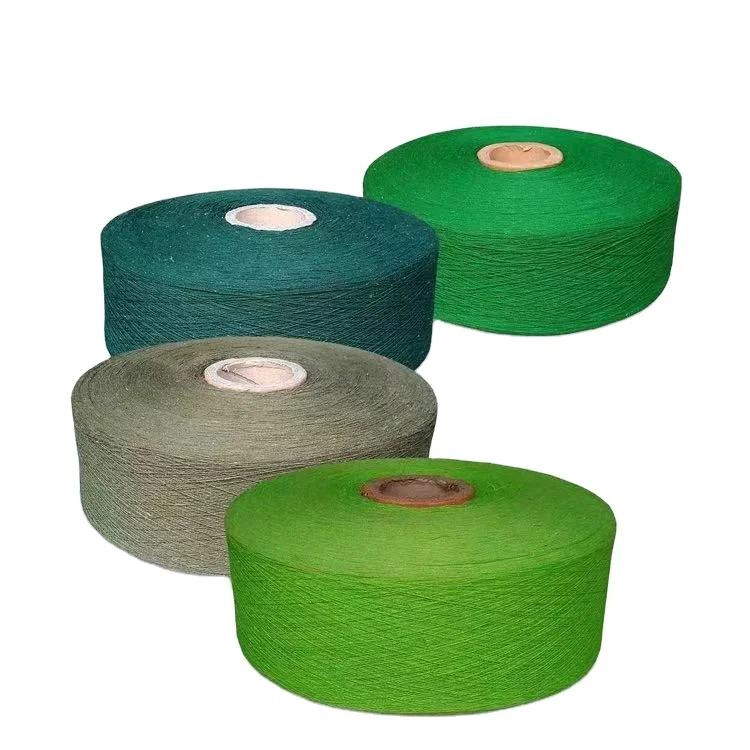 7 ~ 21 штука сливово-Красной 10S переработанной хлопчатобумажной пряжи, полиэфирная хлопчатобумажная переработанная пряжа всех цветов, можно изготовить на заказ