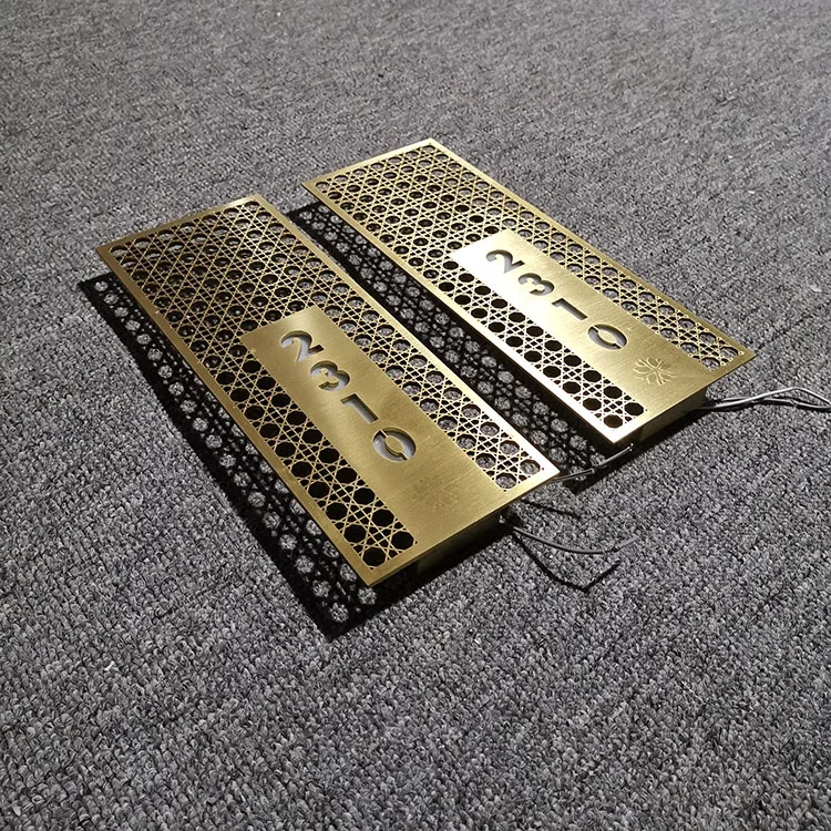 Nonluminous Acrylic Led Room Number Door Signs With ADA Braille