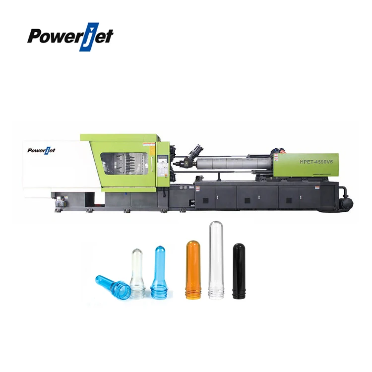 Powerjet полностью автоматическая высокой производительности пластиковая ПЭТ бутылка для воды предварительно сформованное впрыскивание формовочная машина