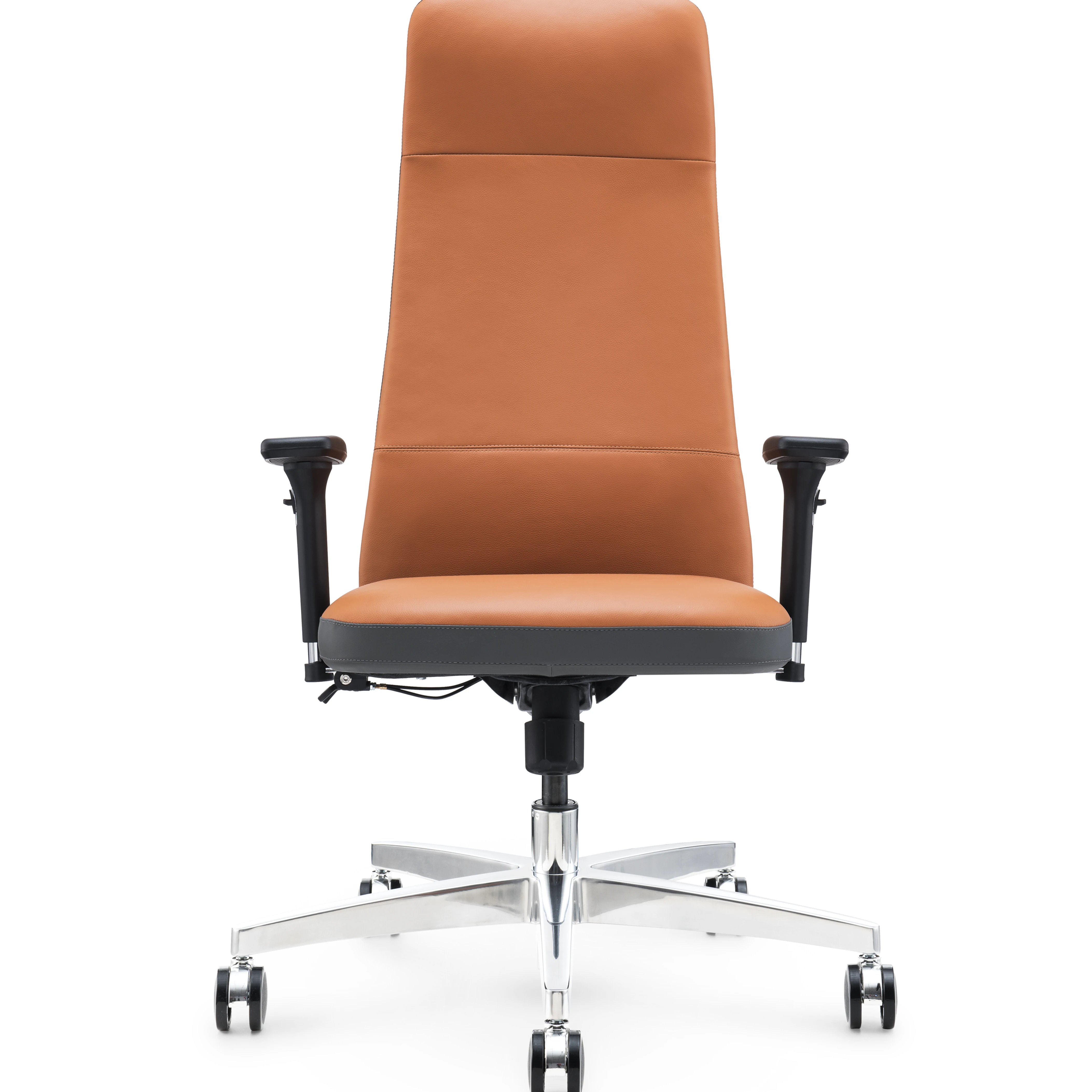 Modern Luxury Hotel Club Office Ergonomic Genuine Leather Manager Executive Chair New Design Revolving BIFMA Lift Chair