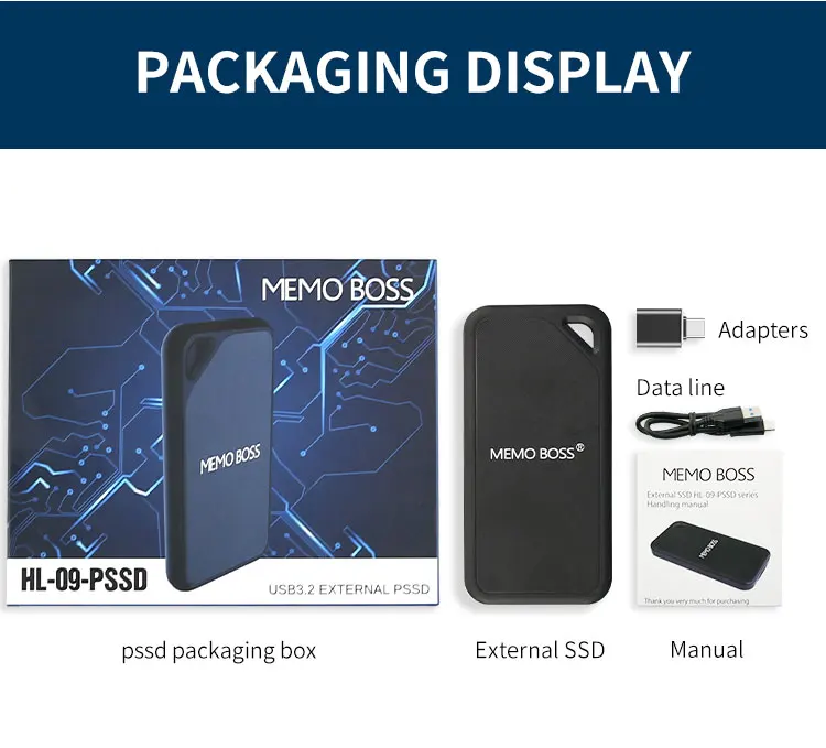 MemoBoss Portable SSD128gb usb flash drive External Hard Disk PSSD  1 TB 2TB 4TB 6TB 8TB External hard drive