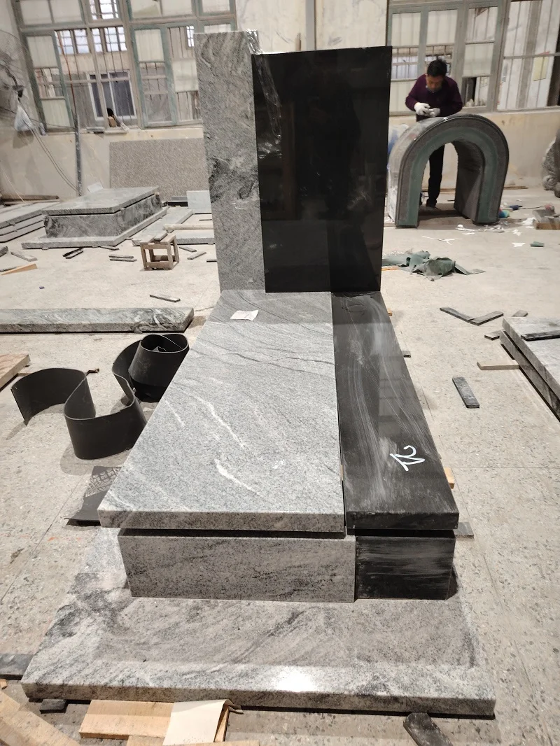 Wholesale Modern Design Composite Two Granite Stone Headstone Tombstone Headstones