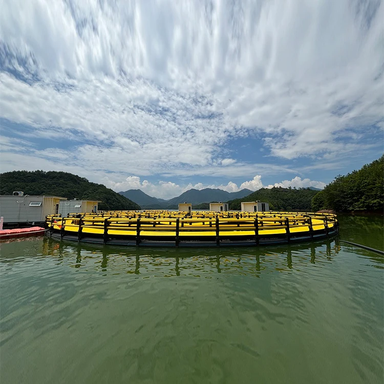Factory Price Fish Farming Equipments Round Hdpe Aquaculture Floating Hdpe Fish Cage