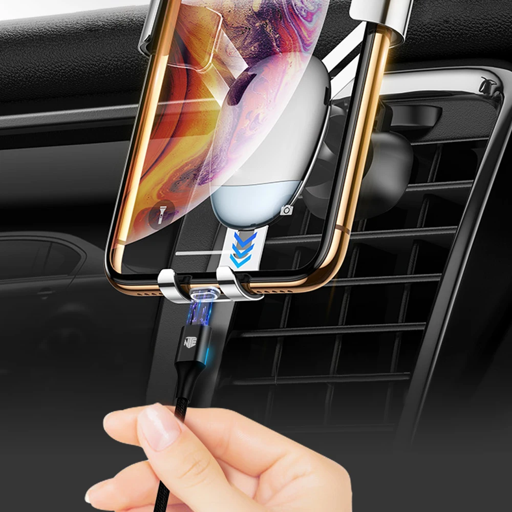 
2 in 1 Cable Magnetic USB Charger USB Charging Data LED Metal Micro USB Function Cables Magnetic Phone Charger 