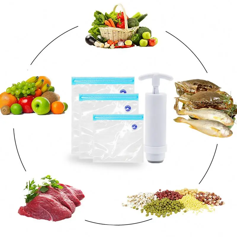 BPA Free Food Saver Sous Vide Bags 4 Pack Cube Vacuum Storage Bags Set