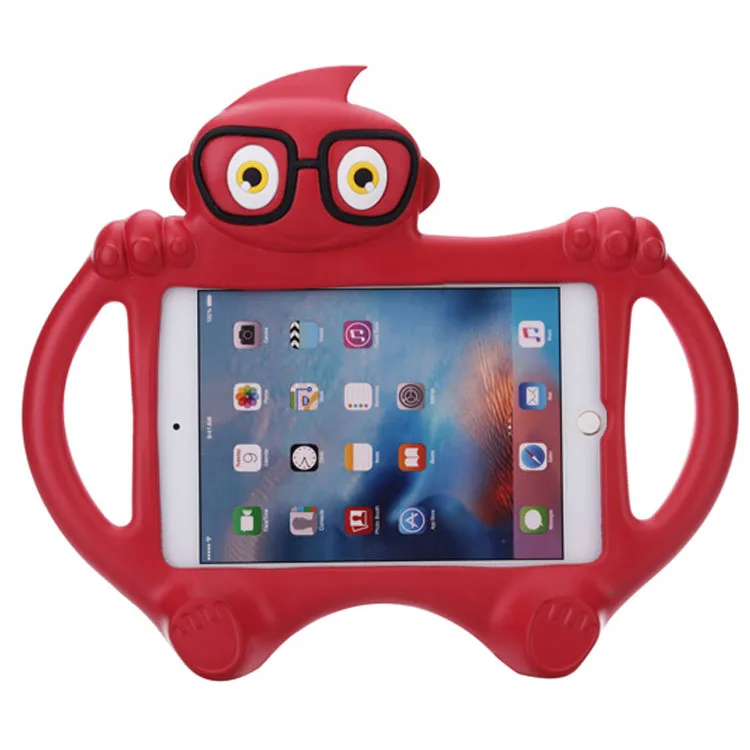 Shockproof pc silicon Kid Tablet Case Cover for iPad  air2  kickstand shell tablet protector case