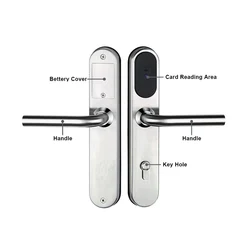 European Standard Wifi Ble APP Electronic Smart RFID Hotel  system smart door lock