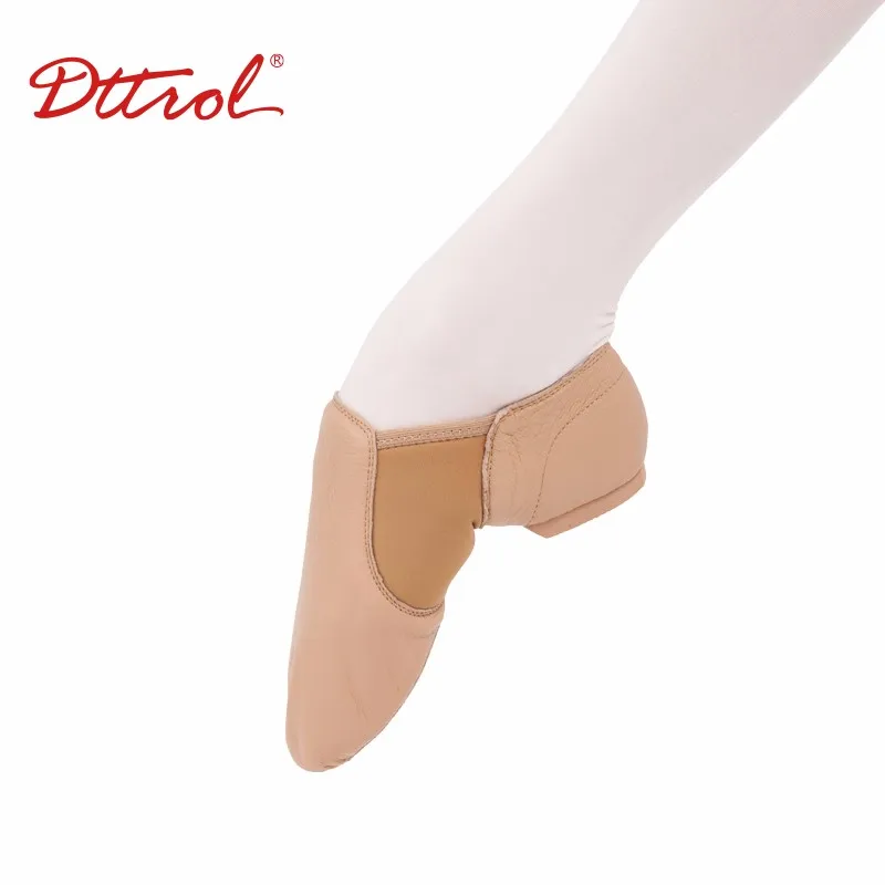 Dttrol New arrivals wholesale split sole Classic Style genuine leather jazz dance shoes stretch fabric shoes