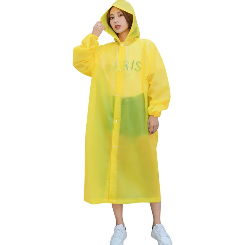 Non disposable thickened adult raincoat manufacturer direct sales outdoor travel EVA raincoat
