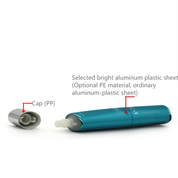 22mm Unique Flat Cap Soft Tube for Eye Creams Serums and Gels Front and Back Filling