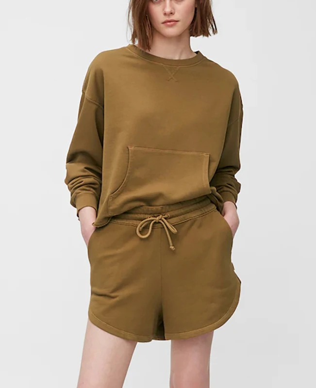 women clothing Custom logo two piece sweatshirt and short set outfits 2 piece matching tracksuit sweatsuit short set