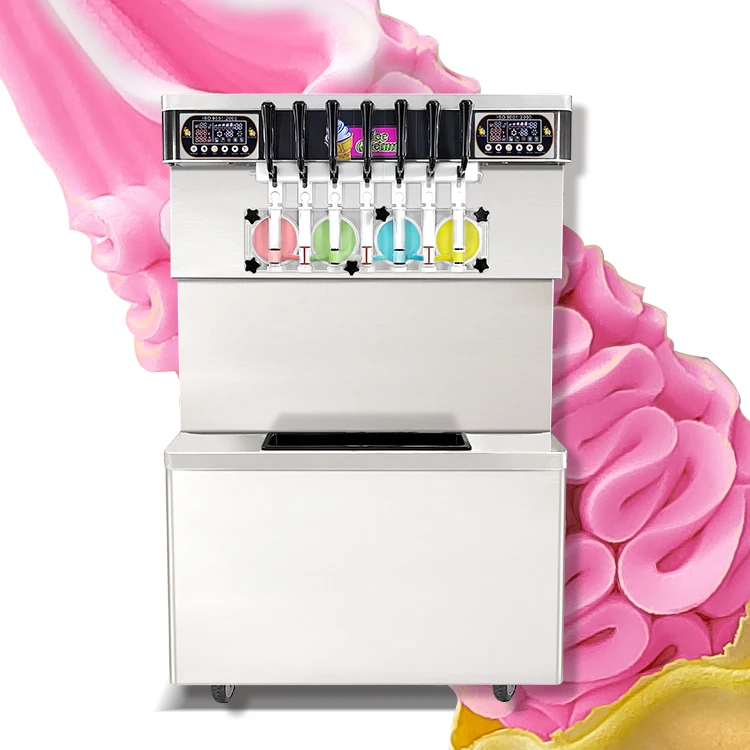 ETL NSF CE High Quality precooling ice cream making machine/multi soft serve ice cream machine with 7 flavors