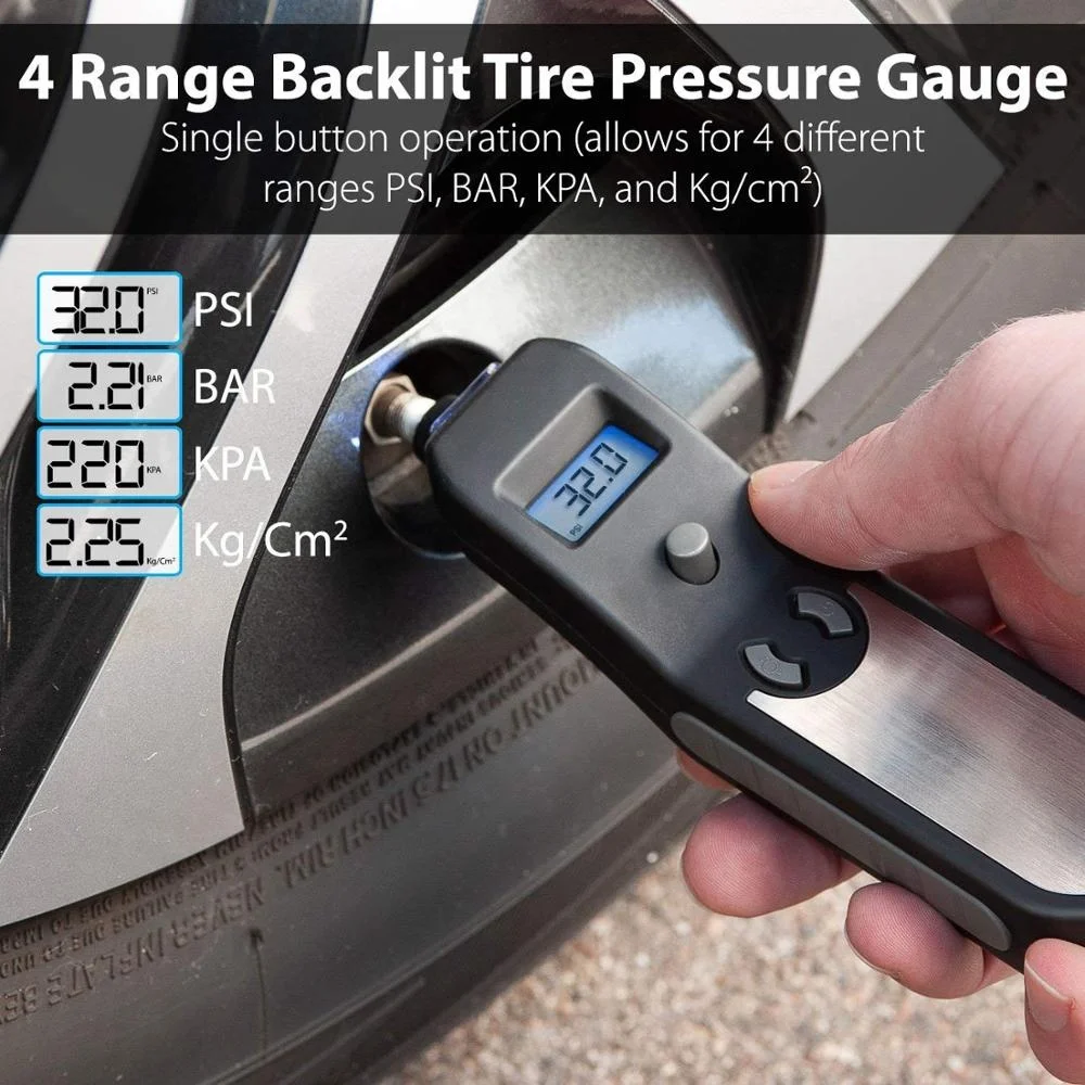 Newest PSI 150 4 in 1 digital tire pressure gauge and tread depth gauge