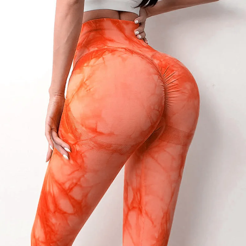 Tie Dye fitness yoga polyamide elastane women yoga pants tummy control plus size workout women leggings custom yoga leggings