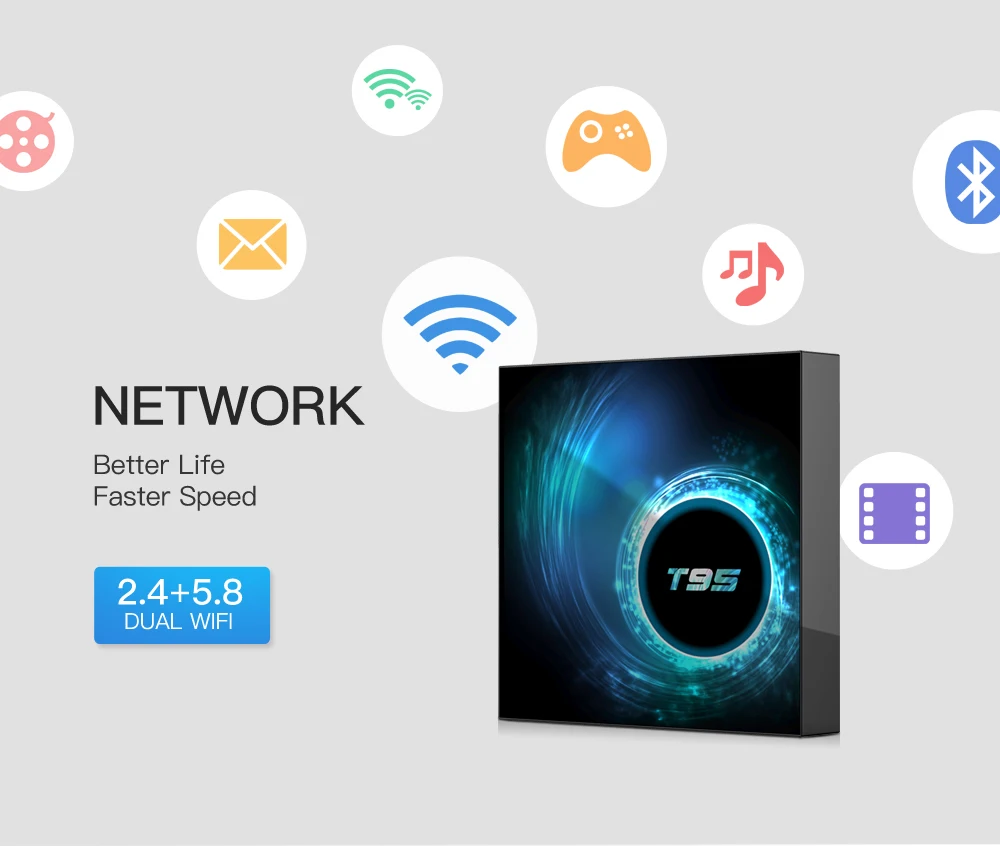Support 6K ULTRA T95 android 10 tv box 4gb ram Allwinner H616 10bit 4k smart android tv box