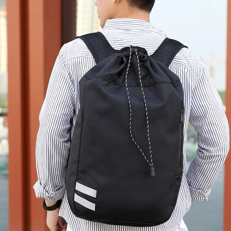 
High Capacity Outdoor Drawstring Sports Bags Basketball Backpack Custom Logo Waterproof Gym Bag For Men 