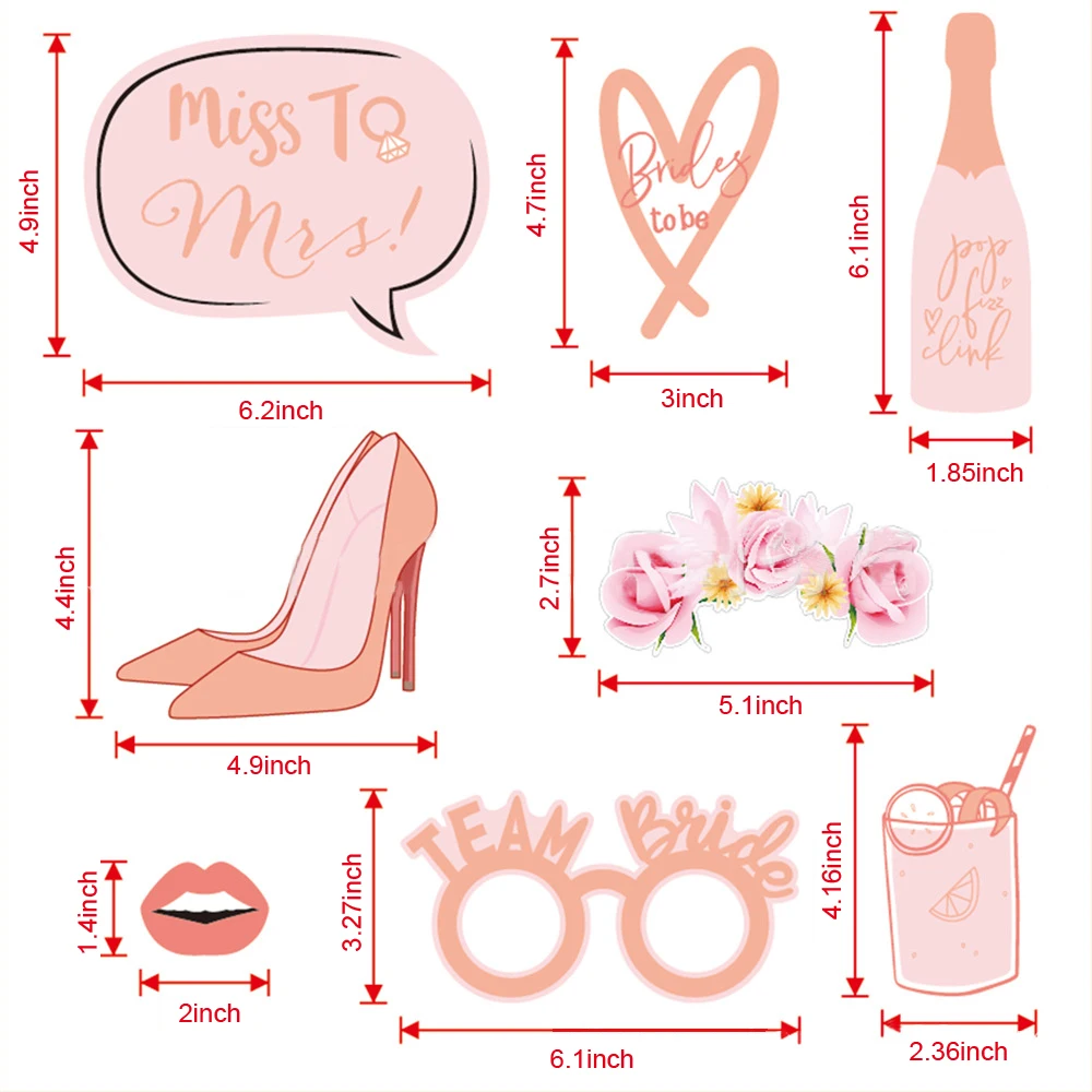 Wholesale Funny DIY Creative Wedding Bride To Be Bridal Shower Bachelorette Party Favors Decorations Supplies Photo Booth Props