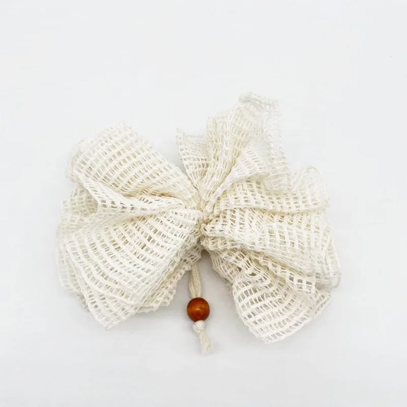 Natural organic cotton shower pouf Exfoliating Bath Sponge for Women and Men