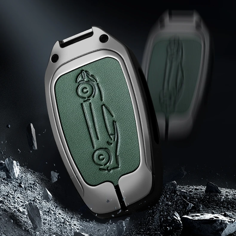 Fluorescent Luxury Zinc Alloy Car Key Case KeyChain Cover Bag Auto Accessories for LYNKCO LYNK CO 03 05 06 01 02