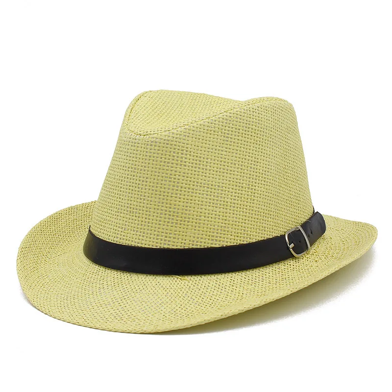 hot selling high quality summer roll along western cowboy beach hats for men women straw hat