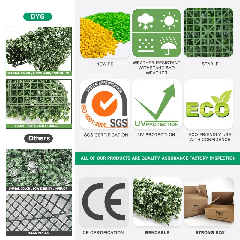 50*50cm Customizable grass flower walls artificial outdoor wall grass living wall panel grass