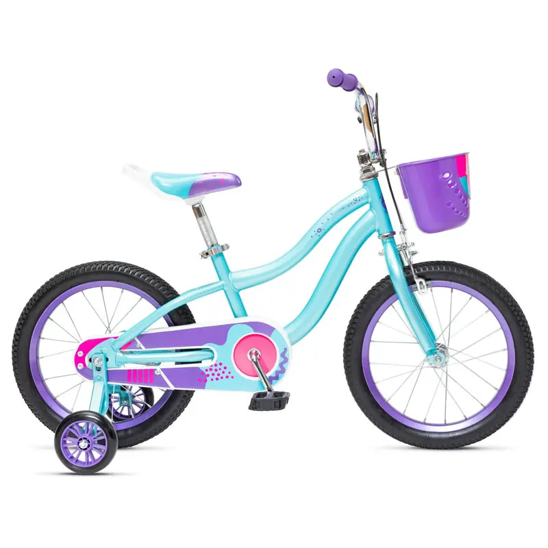 Factory wholesale 12 16 inch Girls Kids Bike with Basket and training wheels for 3-6 years old boys and girls children bicycle