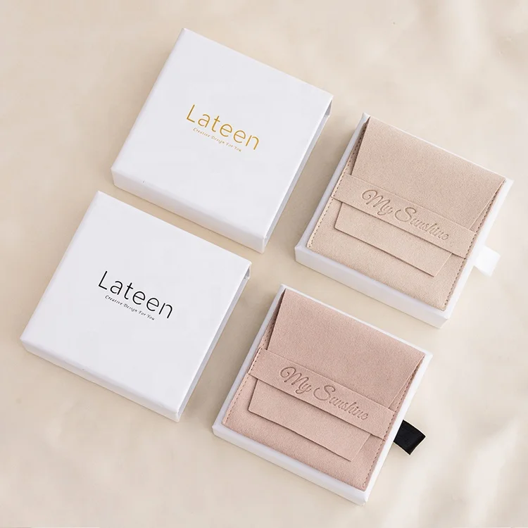 Ring Necklace Gift Packaging Travel Jewelry Gift Box Slide Drawer Custom Logo Jewelry Boxes