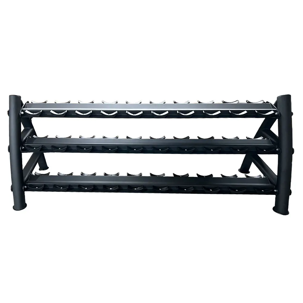 Factory Home Gym Racks Fitness Storage 3 Tiers Three Layers 15 Pairs Dumbbells Rack