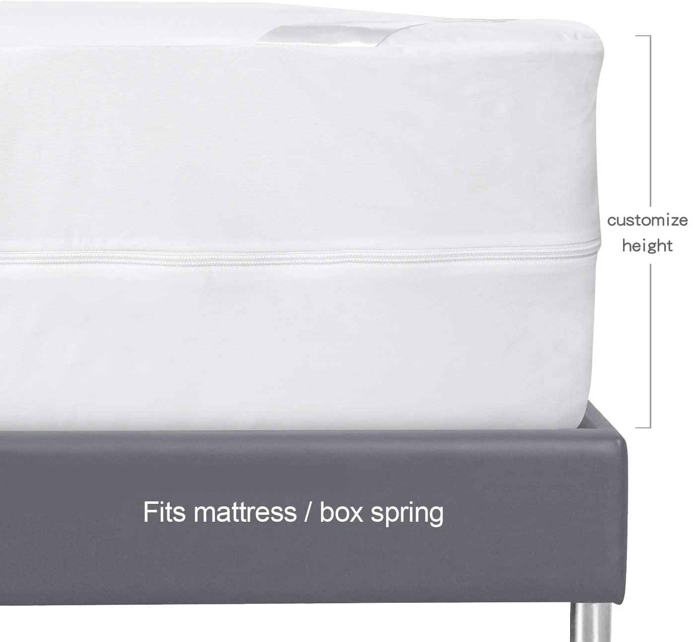 Премиум трикотажный водонепроницаемый чехол с защитой от клопов на 360 градусов матрас с застежкой-молнией