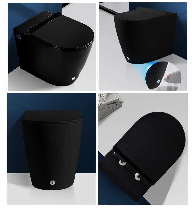 PATE A-370A tankless toilet square shape short wc for mini bathroom save space water closet pulse flushing floor mount toilet