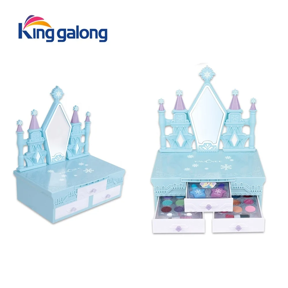 New Design Fashion Girls Beauty Makeup Toys Pretend Play Princess Castle Storage Box Cosmetic Toy Sets for Children