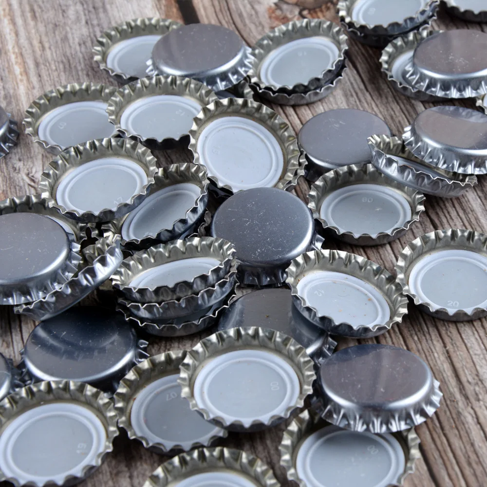 Best 26mm Metal Silicone Seal Beer Wine Flask Bottle Top Lid Cover Twisted Crown Caps with custom logo craft beer bottle caps