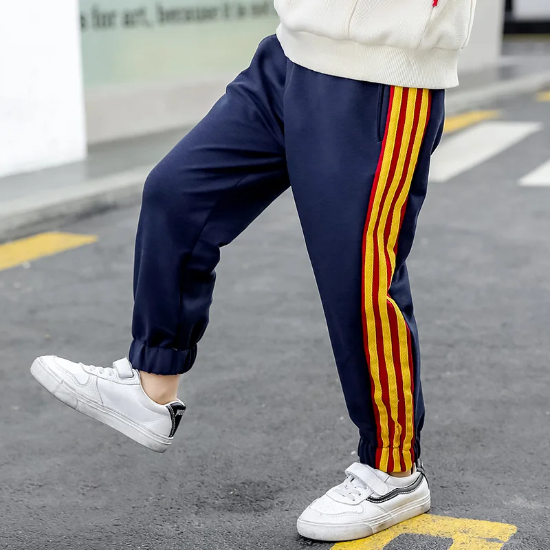 
DRFF1912A04 Retail Sale Boy Cotton Pants For 3-12 Years Solid Boy Casual Sport Pants Jogging Kids Children Trousers 