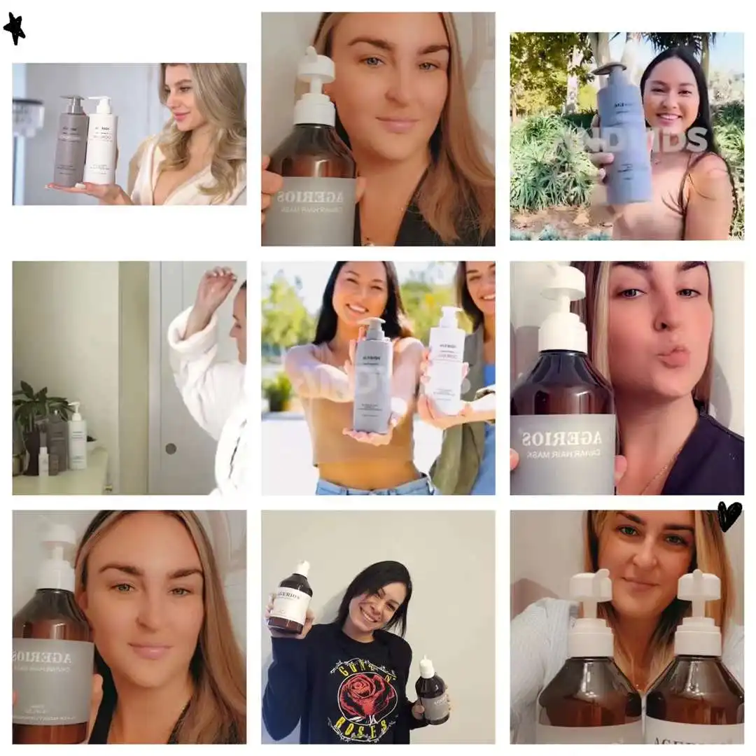 Agerios Caviar Anti-Aging Moisture Hair Serum At-Home Treatments Restore Dry Dull Chemically Damaged Hair