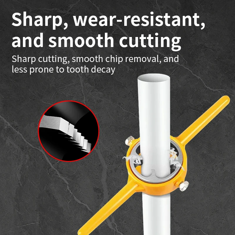 6-Piece Set Water Tap Dies PVC Plastic Pipe Sleeves Internal Thread Wrenches Broken Manual Alloy Threads-for Tapping