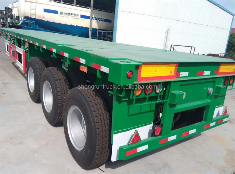 
3 axles flatbed trailer lowbed trailer semi box trailer manufacture 
