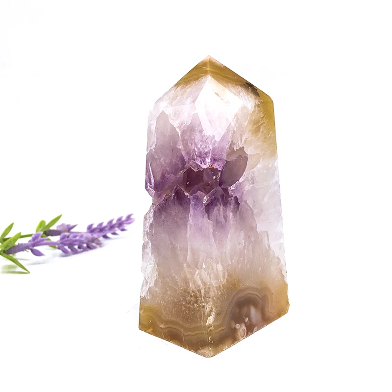 Wholesale Natural druzy pink amethyst points high quality druzy purple amethyst tower healing crystal for decoration