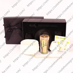 customized 4 color bamboo whisk set including whisk&holder&bowl&scoop matcha whisk gift case