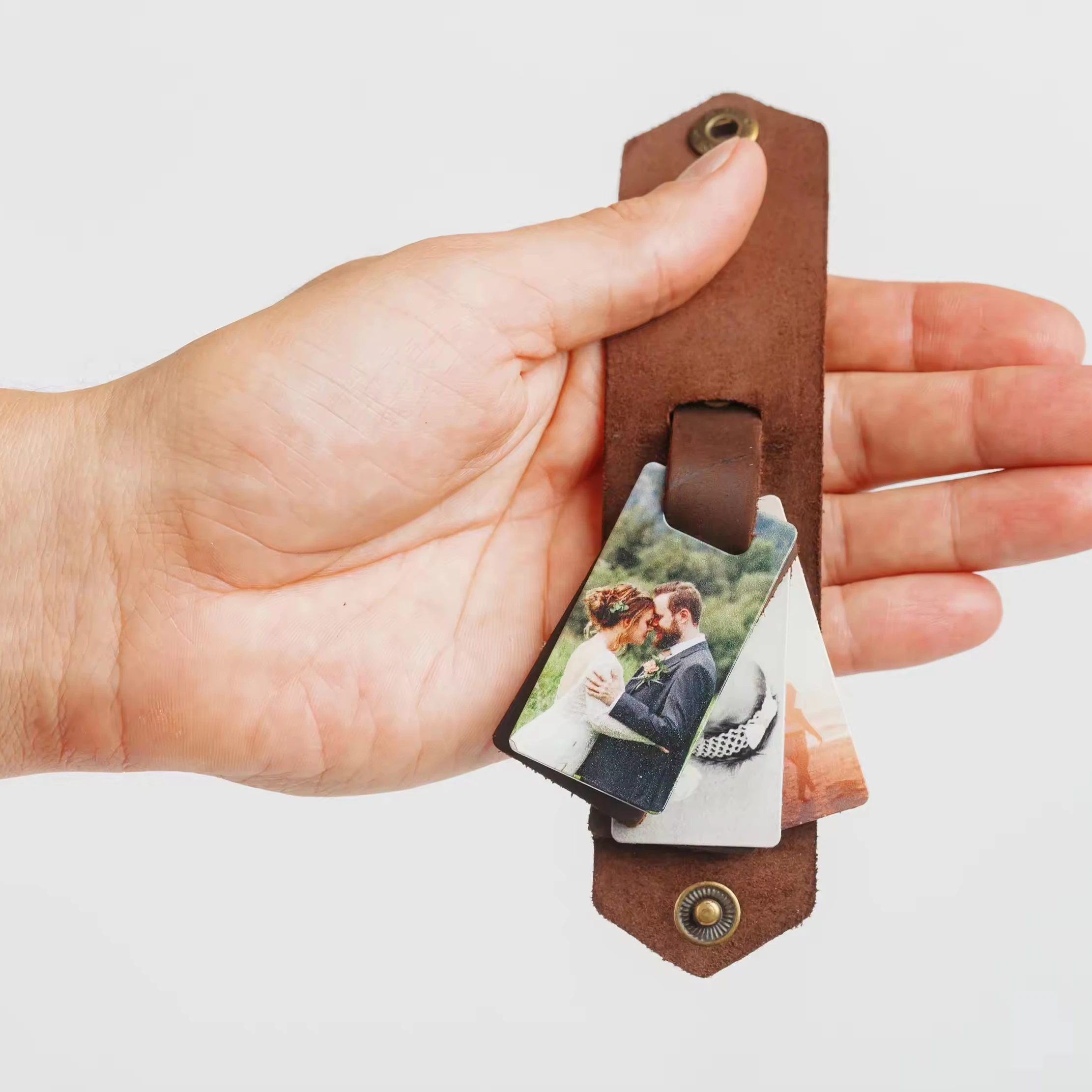 Custom Leather Dog Memorial Keychain Personalized Pet Photo Memorial Gift for Dog Lovers Remembrance Keychain