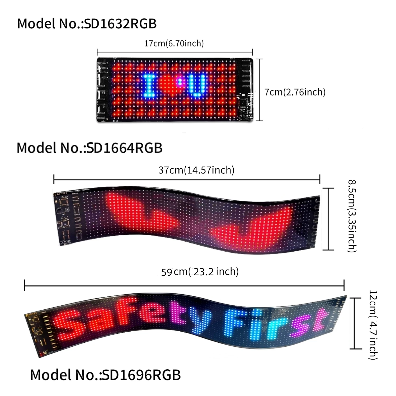 Dropshipping custom smart car led sign app control programmable led car display waterproof Flexible EL Glow Pixel LED Panel