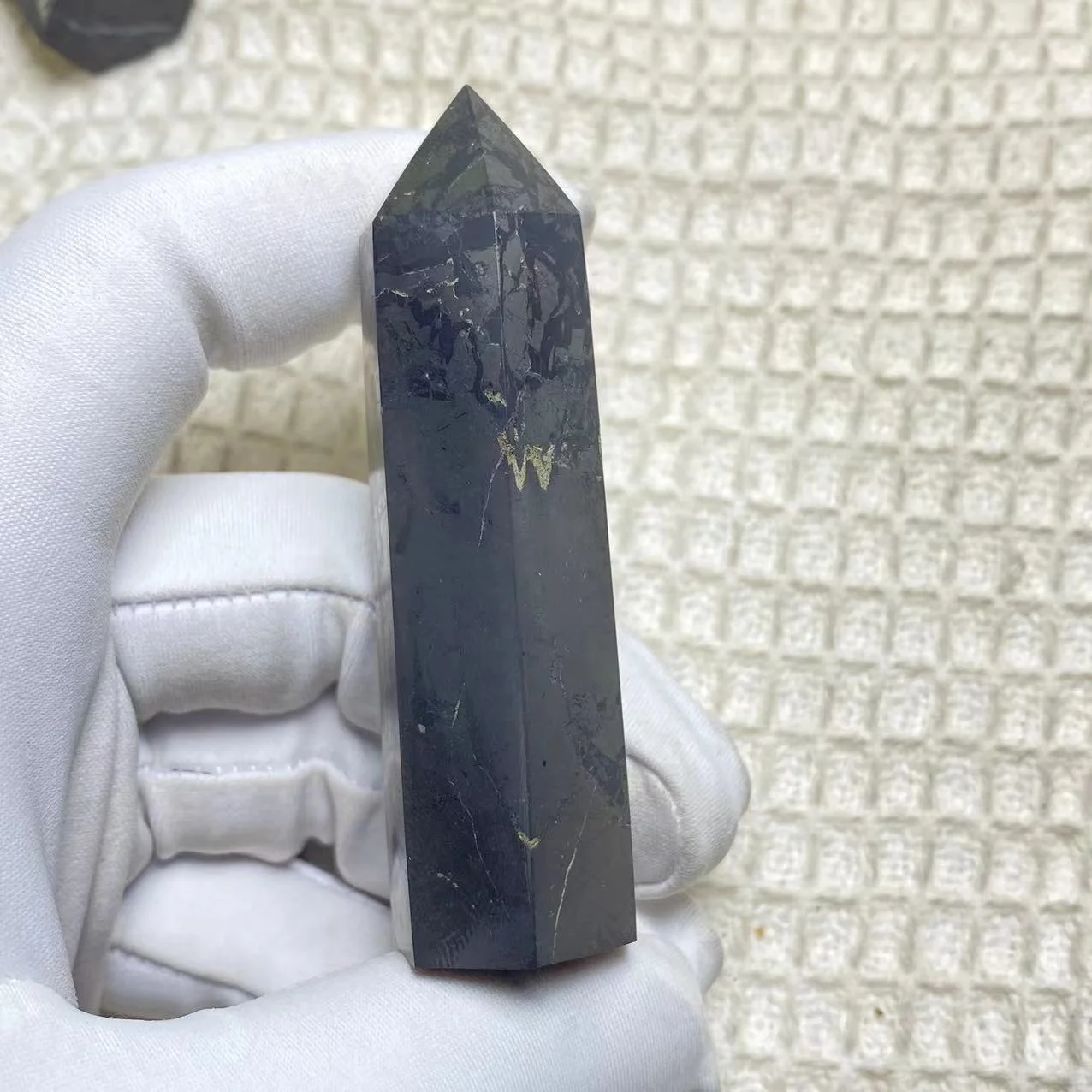 Wholesale Real Natural Shungite Tower Healing Crystal Wand Good for Health Point Decoration