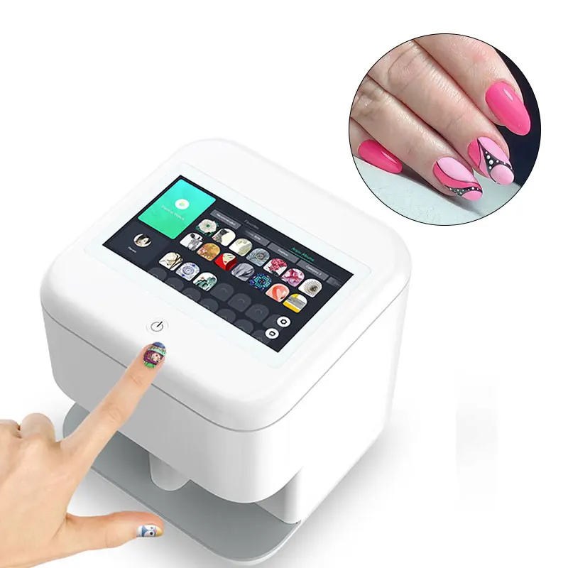 China hot Beauty salon personal use wifi wireless mobile nail  printer 5 fingers  art  vending printing machine