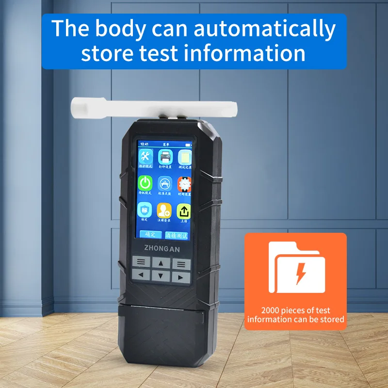 portable type breathalyzer built in printer breathalyzer big LCD display alcohol detector