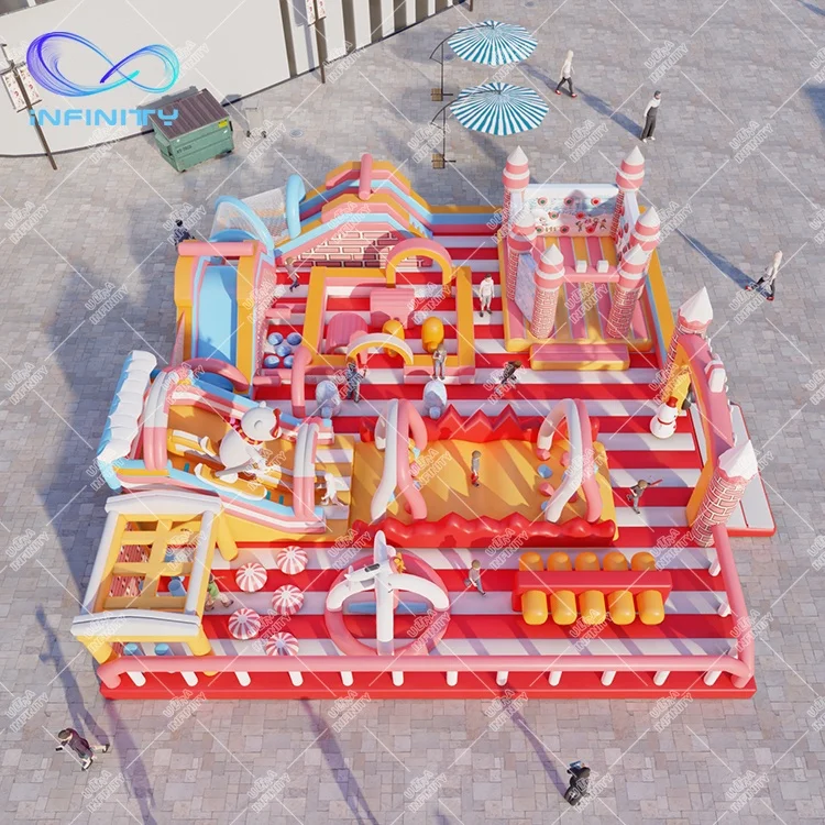 Ice snow adventure kids park jumping bounce inflatable amusement park inflatables games giant inflatable playgrounds