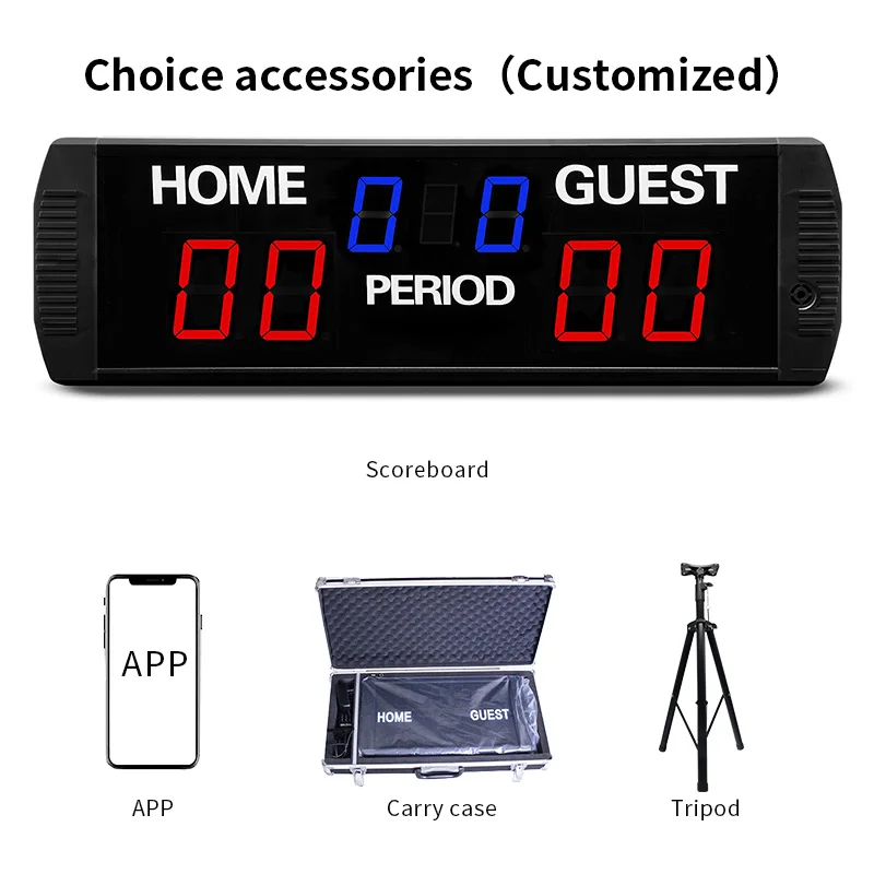 Wholesale Indoor Ball Sports Scoring Keeper Machine Electronic LED Digital Scoreboard for Basketball Tennis Soccer