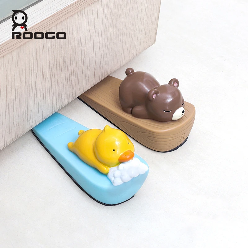 Roogo Creative Door Stopper Cute Animal Door Holder Without Punching